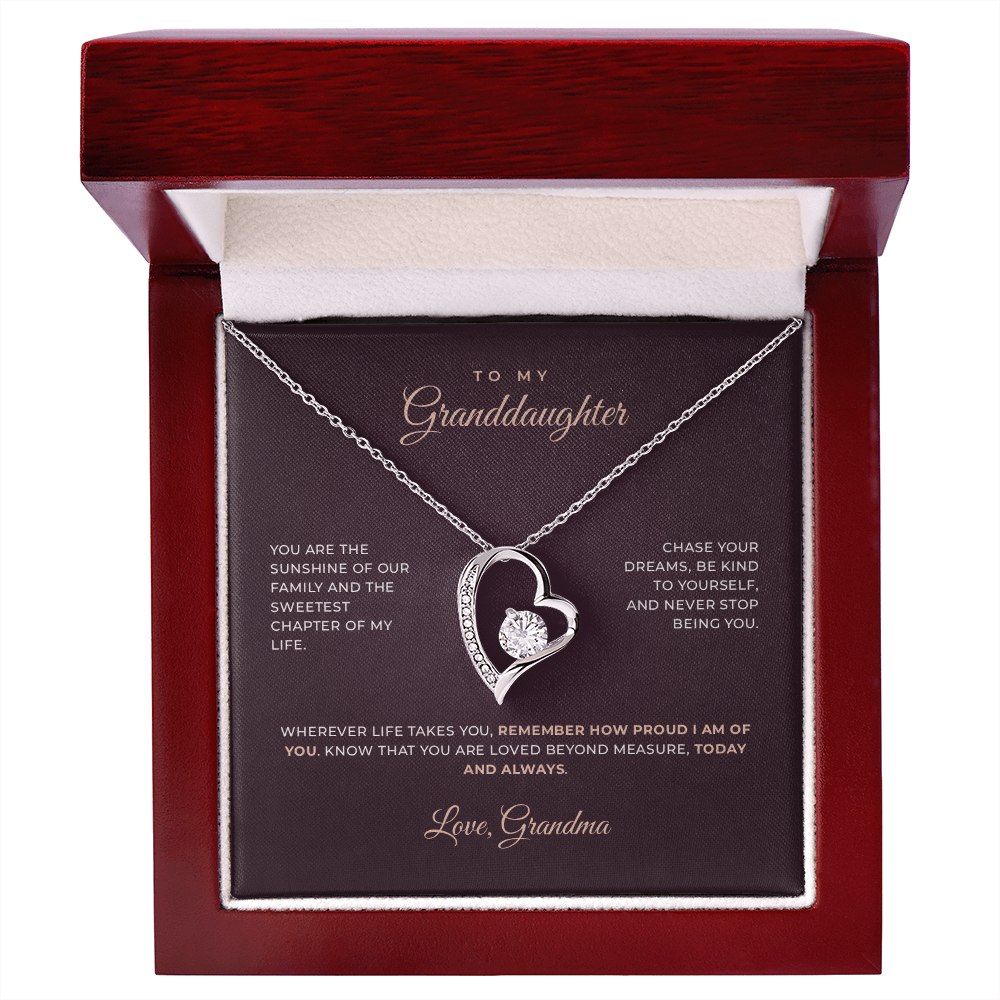 To My Granddaughter — Love, Grandma · Keepsake Necklace