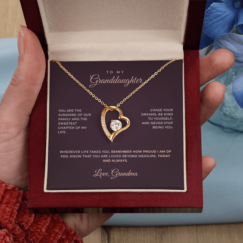 To My Granddaughter — Love, Grandma · Keepsake Necklace