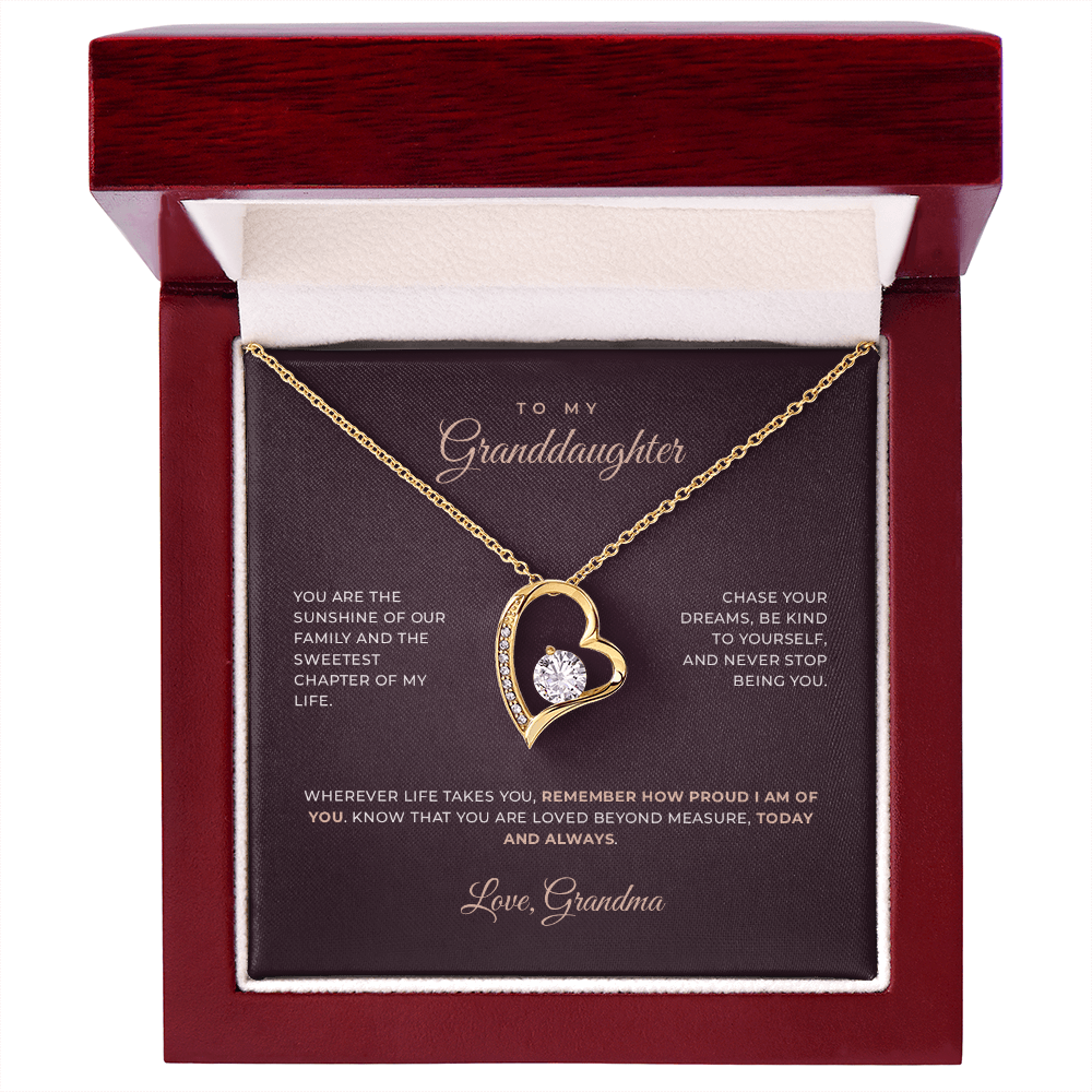 To My Granddaughter — Love, Grandma · Keepsake Necklace