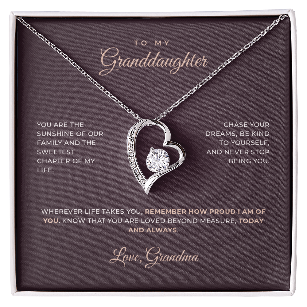 To My Granddaughter — Love, Grandma · Keepsake Necklace