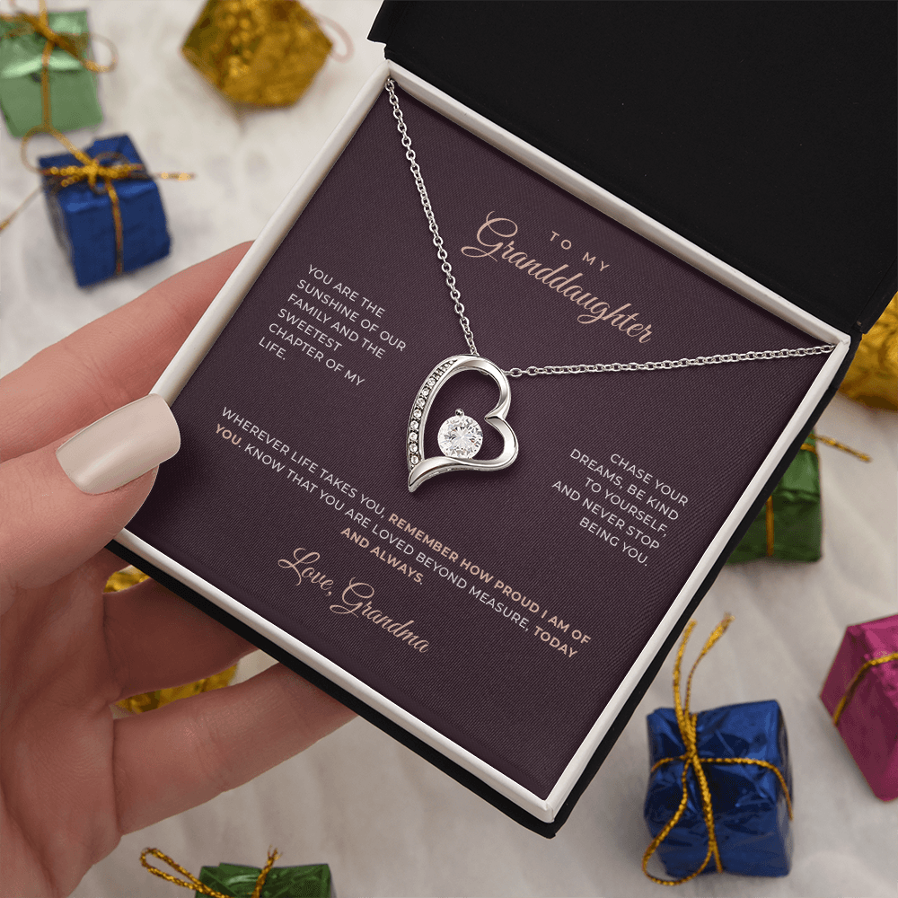 To My Granddaughter — Love, Grandma · Keepsake Necklace