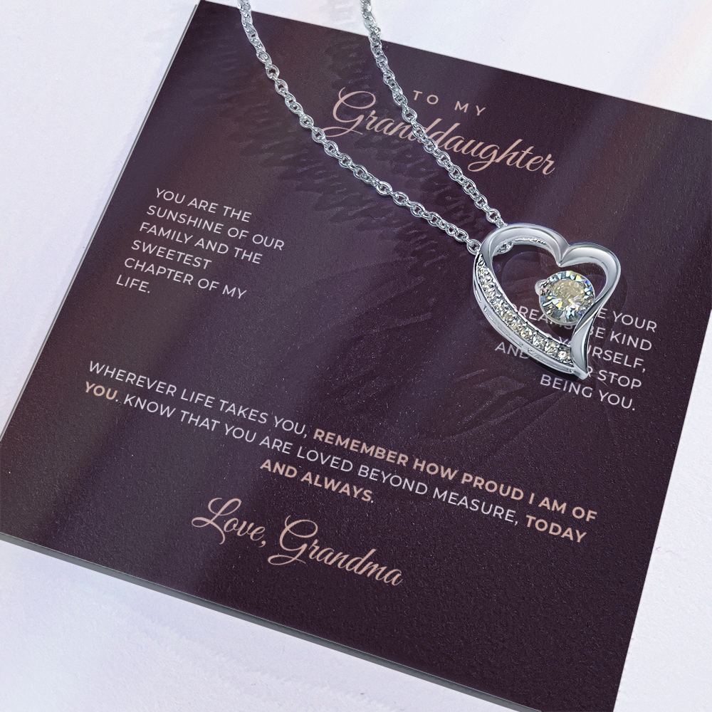 To My Granddaughter — Love, Grandma · Keepsake Necklace