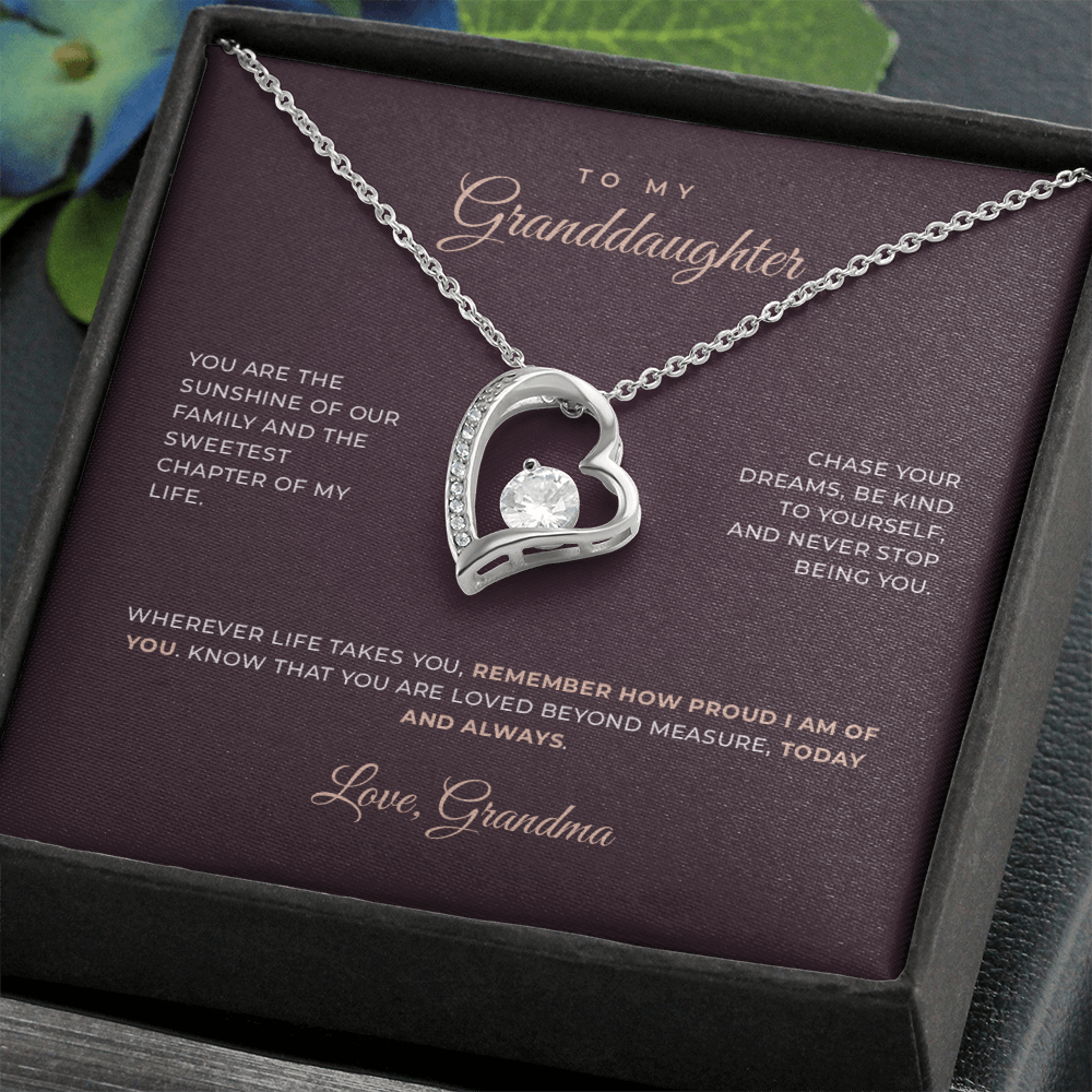 To My Granddaughter — Love, Grandma · Keepsake Necklace