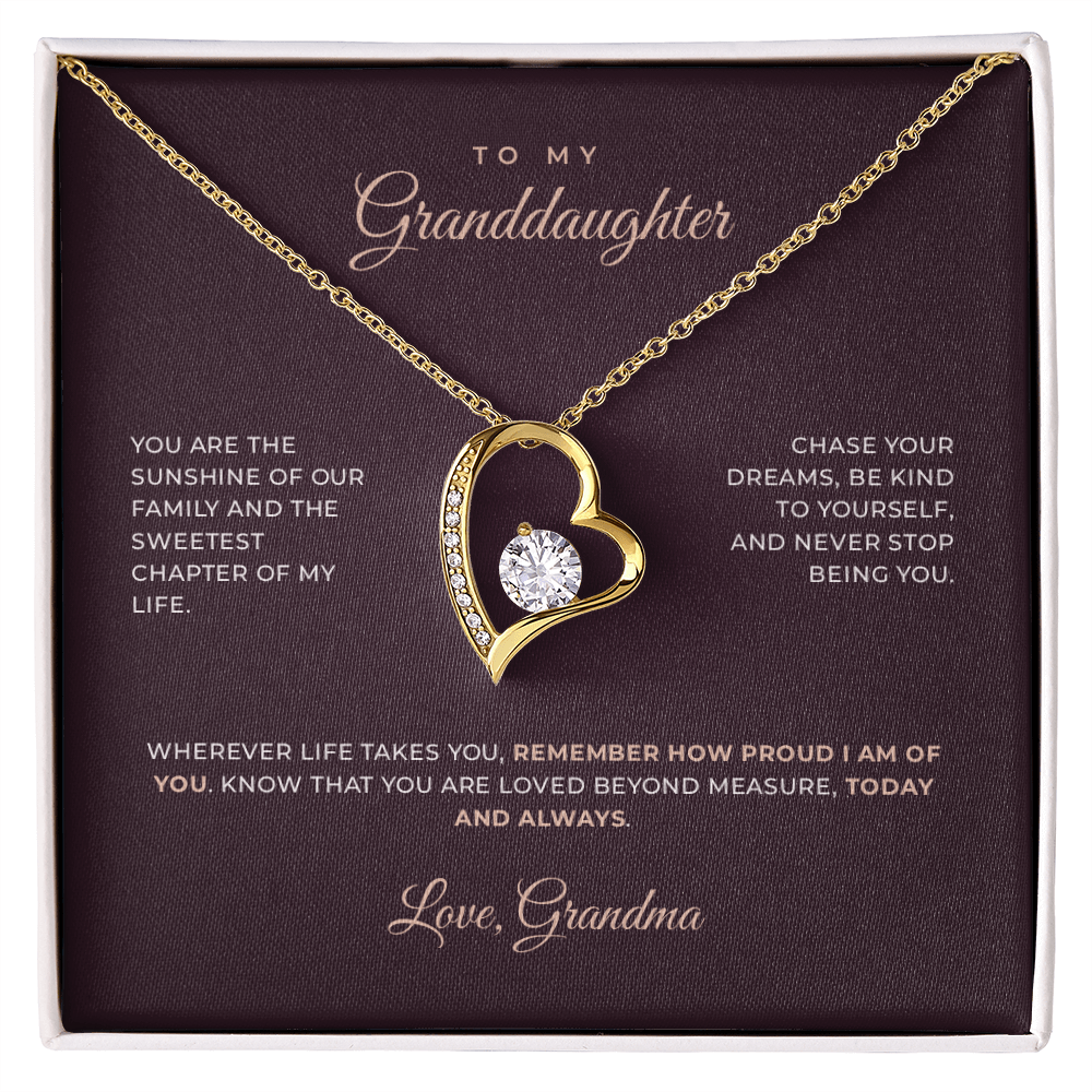 To My Granddaughter — Love, Grandma · Keepsake Necklace