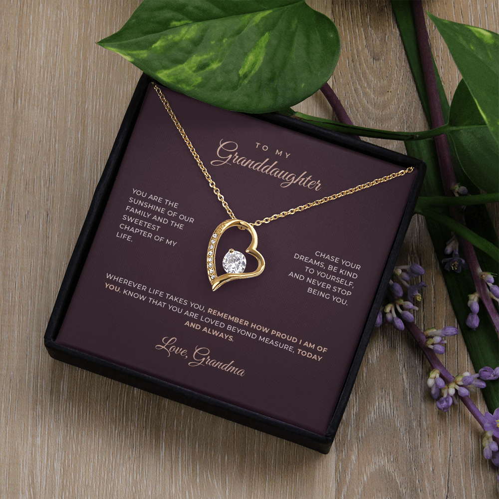 To My Granddaughter — Love, Grandma · Keepsake Necklace