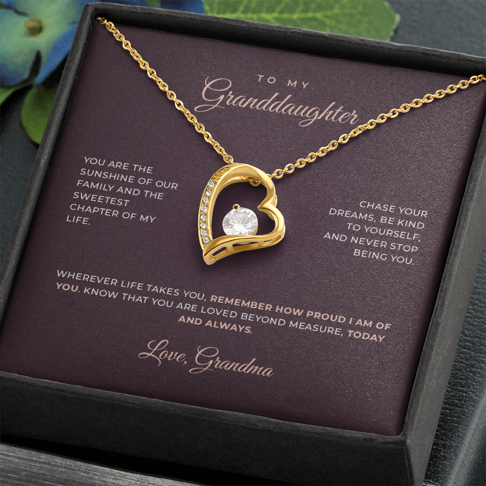 To My Granddaughter — Love, Grandma · Keepsake Necklace